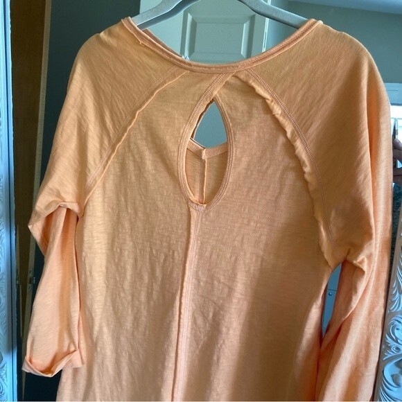 Soft Surroundings Womens Tunic Top Size XS Orange Exposed Seam Teardrop Back - Picture 4 of 10